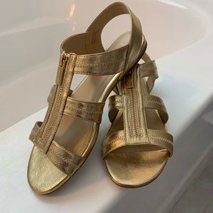 Michael Kors gold sandals in size 7